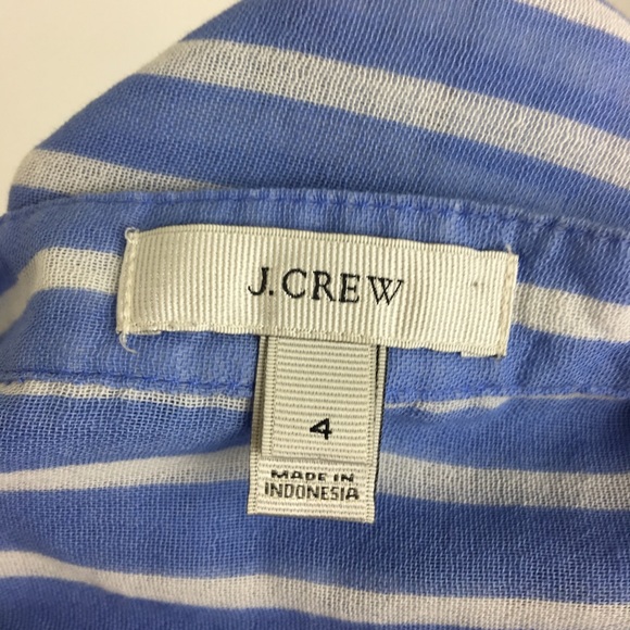 Sold! J. Crew Shirt Sleeveless Striped Button - Picture 5 of 5